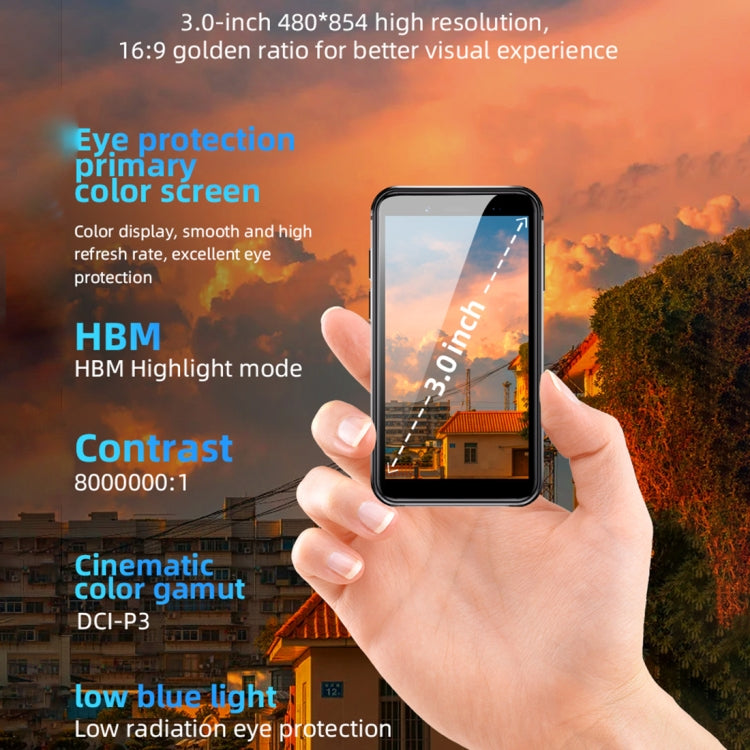 3.0 inch Android 8.1 MTK6580 Quad Core 1.3GHz, Network: 3G, Dual SIM, Global Version with Google Play 3.0 inch Android 8.1 MTK6580 Quad Core 1.3GHz, Network: 3G, Dual SIM, Global Version with Google Play